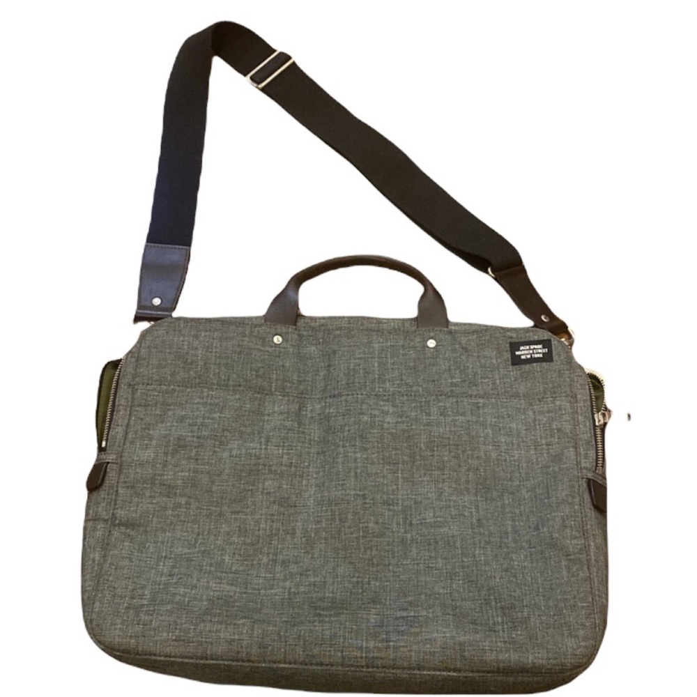 Jack Spade tech oxford slim brief  Kate spade briefcase bag gray leather
